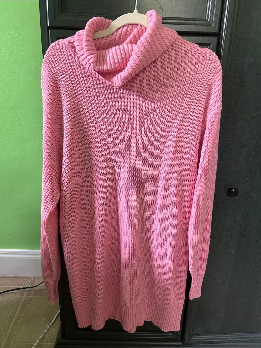Divided Pink Cowl Neck Knit Sweater